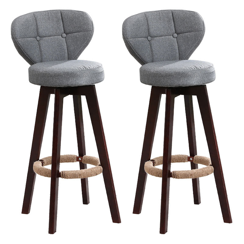 Backorst moderno sgabello da bar in legno con bancone rotabile con cuscino e pedale