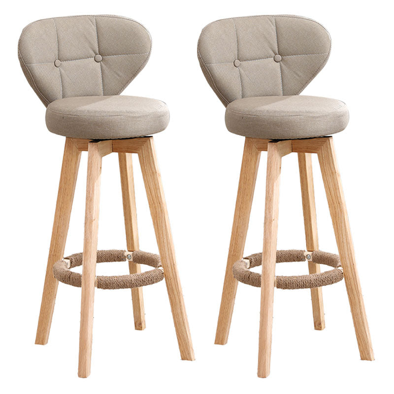 Backorst moderno sgabello da bar in legno con bancone rotabile con cuscino e pedale