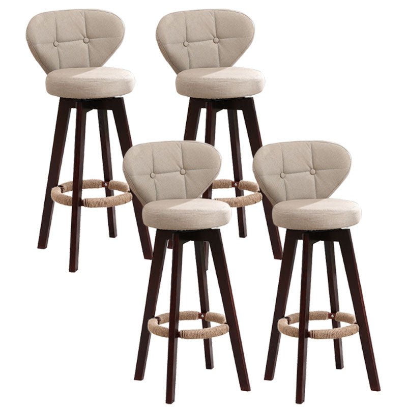Backorst moderno sgabello da bar in legno con bancone rotabile con cuscino e pedale
