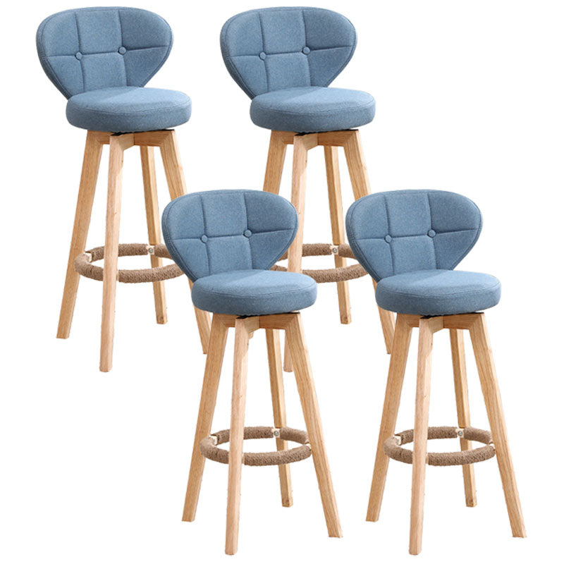Backorst moderno sgabello da bar in legno con bancone rotabile con cuscino e pedale