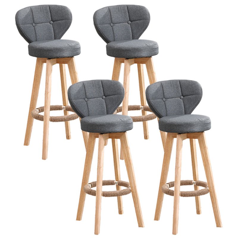 Backorst moderno sgabello da bar in legno con bancone rotabile con cuscino e pedale