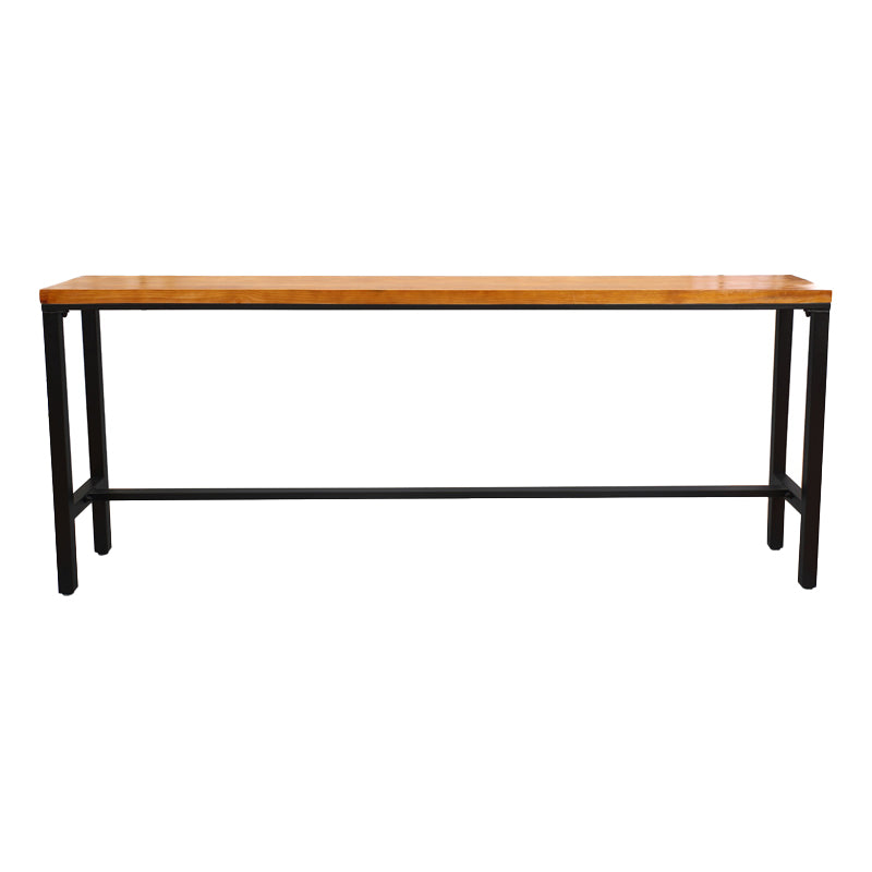 Brown Modern Style Bar Table in Metal and Wood Indoor Bar Counter