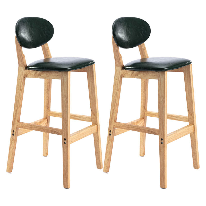 Taburete moderno sin brazos para mostrador, taburete de bar de madera para tienda de postres con cojín y pedal
