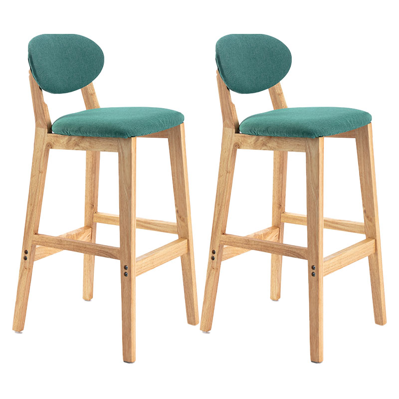 Taburete moderno sin brazos para mostrador, taburete de bar de madera para tienda de postres con cojín y pedal