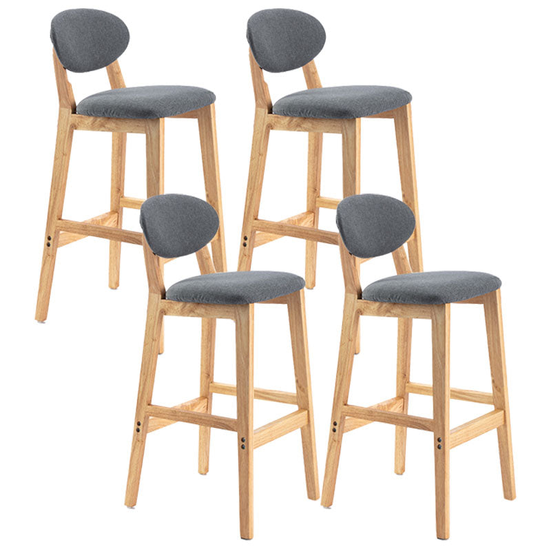 Taburete moderno sin brazos para mostrador, taburete de bar de madera para tienda de postres con cojín y pedal
