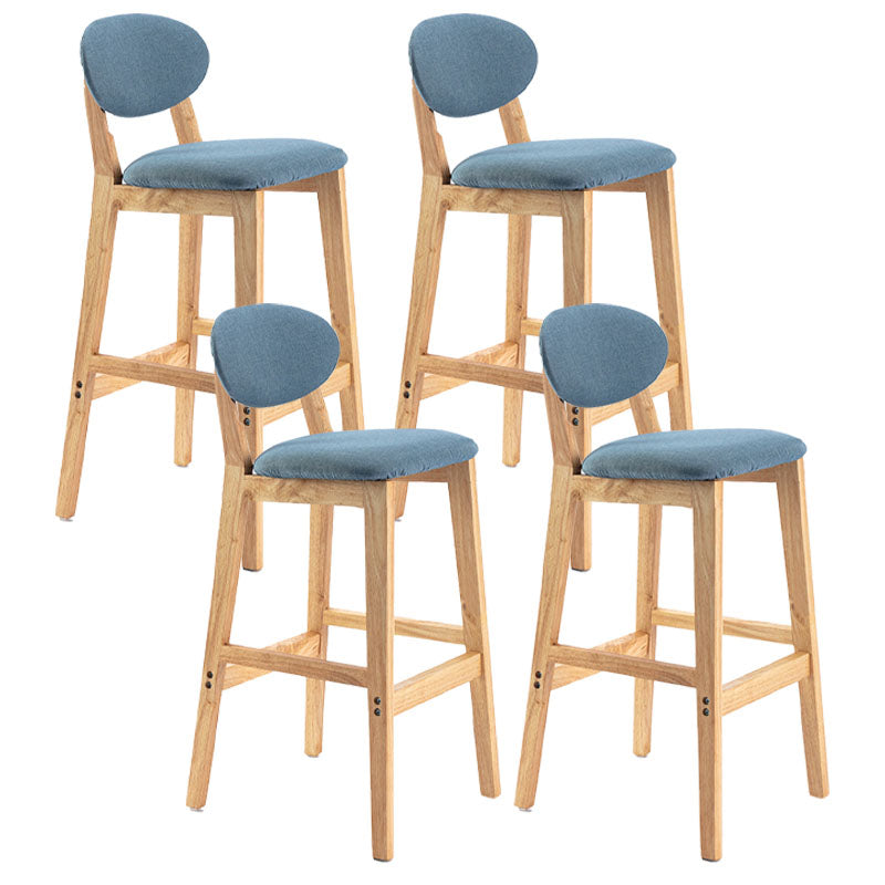 Taburete moderno sin brazos para mostrador, taburete de bar de madera para tienda de postres con cojín y pedal