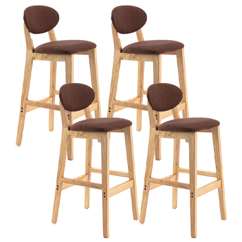 Taburete moderno sin brazos para mostrador, taburete de bar de madera para tienda de postres con cojín y pedal