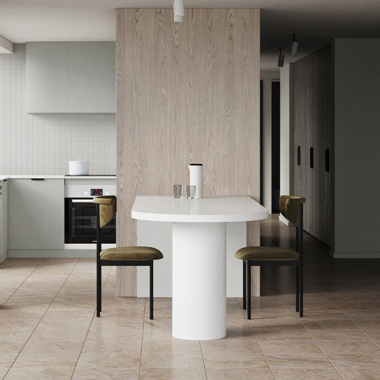 Free Form Pine Wood Table for Restaurant Modern Indoor Table with Double Pedestal Base