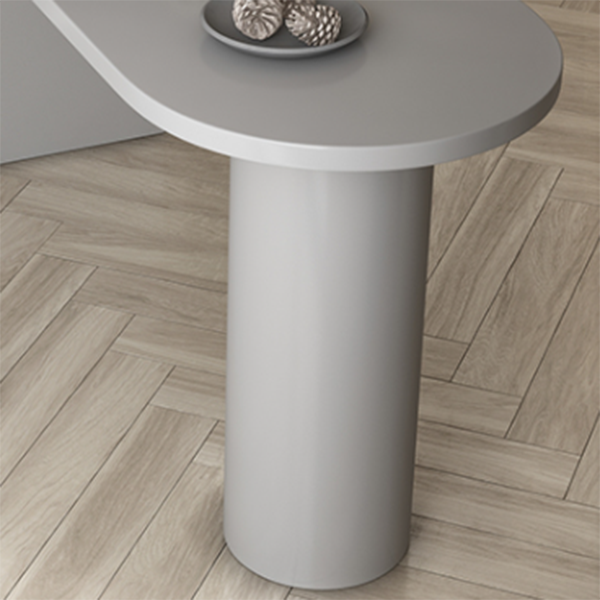 Free Form Pine Wood Table for Restaurant Modern Indoor Table with Double Pedestal Base