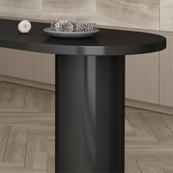 Free Form Pine Wood Table for Restaurant Modern Indoor Table with Double Pedestal Base