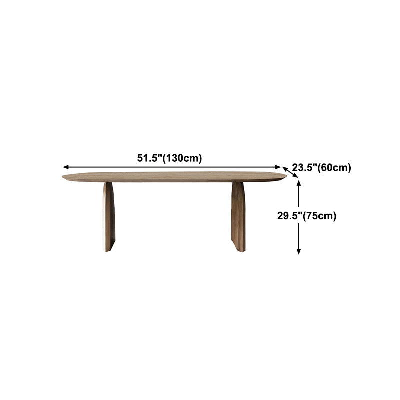 Simplicity Double Pedestal Table Oval Solid Pinewood Dining Table