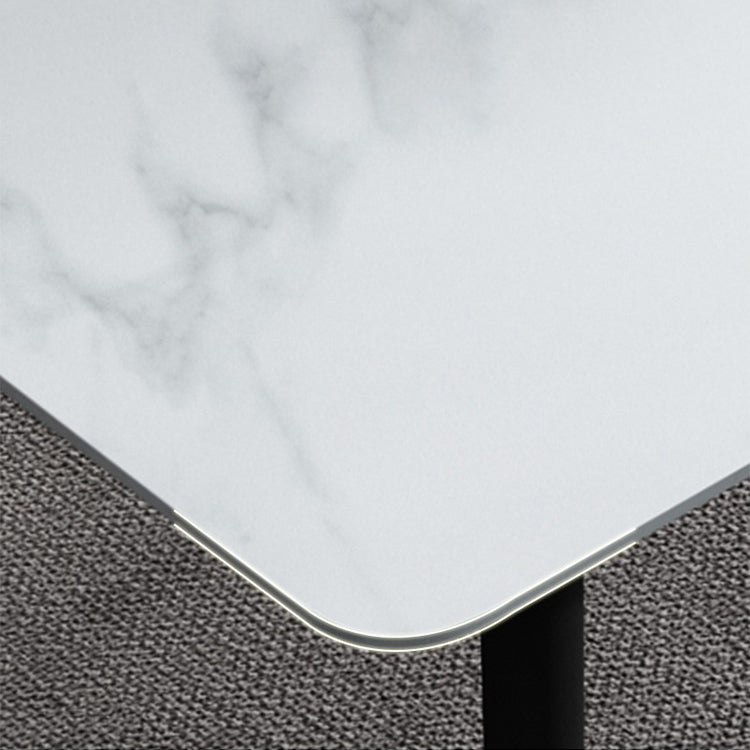Stone Dining Room Collection Industrial Style Rectangle 4 Legs Dining Table