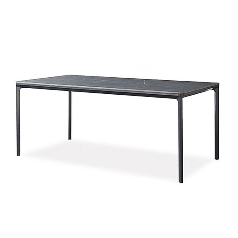 Rectangle Dining Table Sintered Stone Table Industrial Style with 4 Legs