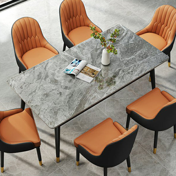 Simplicity Style Rectangle Home Furniture Stone Dining Table with 4-foot