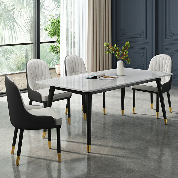Simplicity Style Rectangle Home Furniture Stone Dining Table with 4-foot