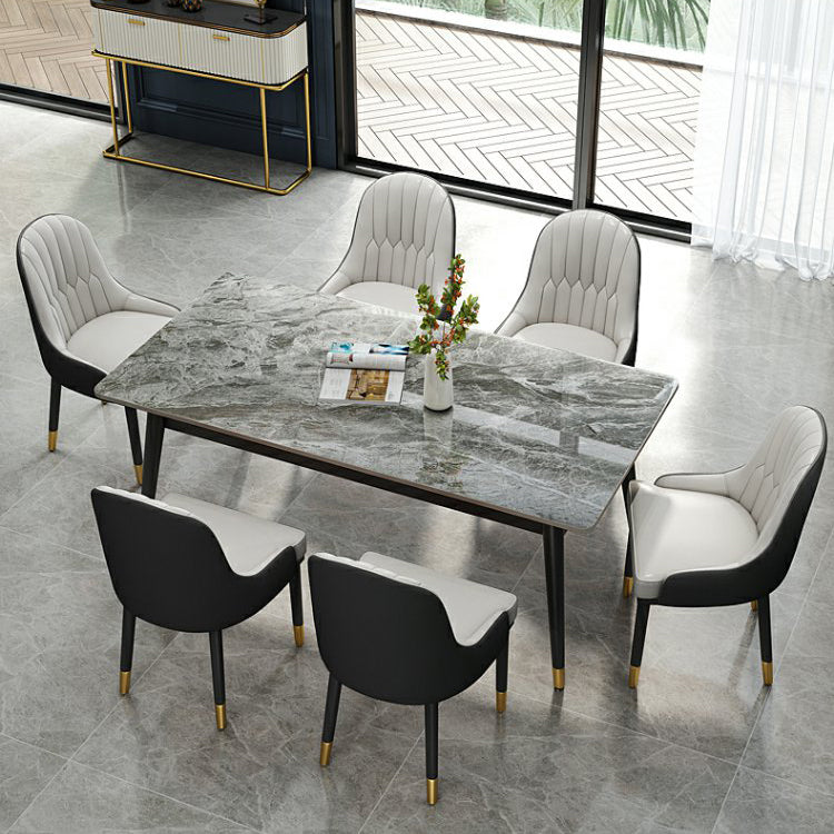 Simplicity Style Rectangle Home Furniture Stone Dining Table with 4-foot