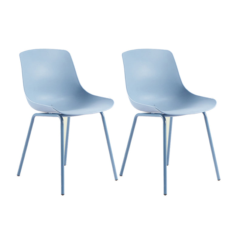Design contemporaneo sedia da pranzo in plastica a bracciole senza braccio sedia per casa