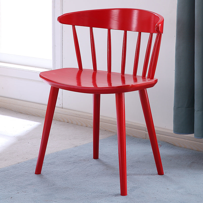 Contemporary Style Dining Wooden Chair Kitchen Wingback Armless Chairs