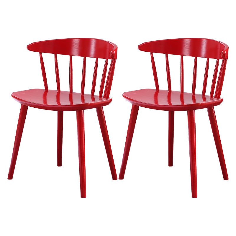 Contemporary Style Dining Wooden Chair Kitchen Wingback Armless Chairs