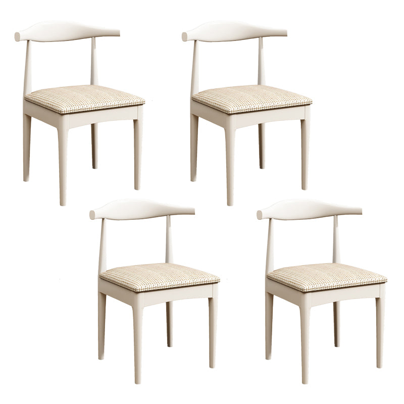 Contemporary Style Dining Wooden Chairs Kitchen Open Back Arm Dining Chairs