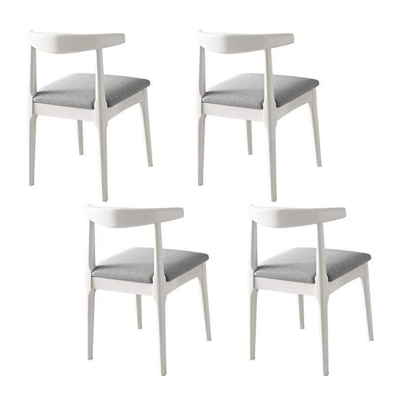 Contemporary Style Dining Wooden Chairs Kitchen Open Back Arm Dining Chairs