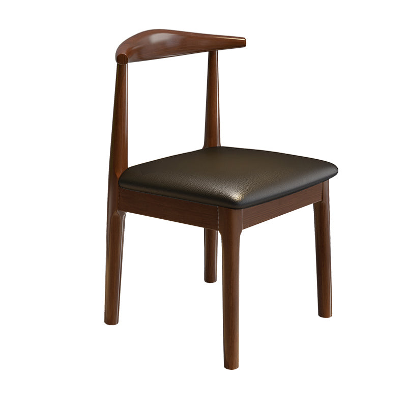 Contemporary Style Dining Wooden Chairs Kitchen Open Back Arm Dining Chairs