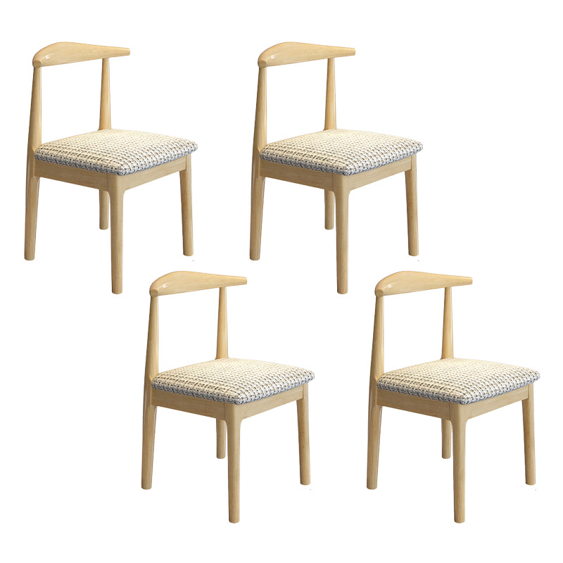 Contemporary Style Dining Wooden Chairs Kitchen Open Back Arm Dining Chairs