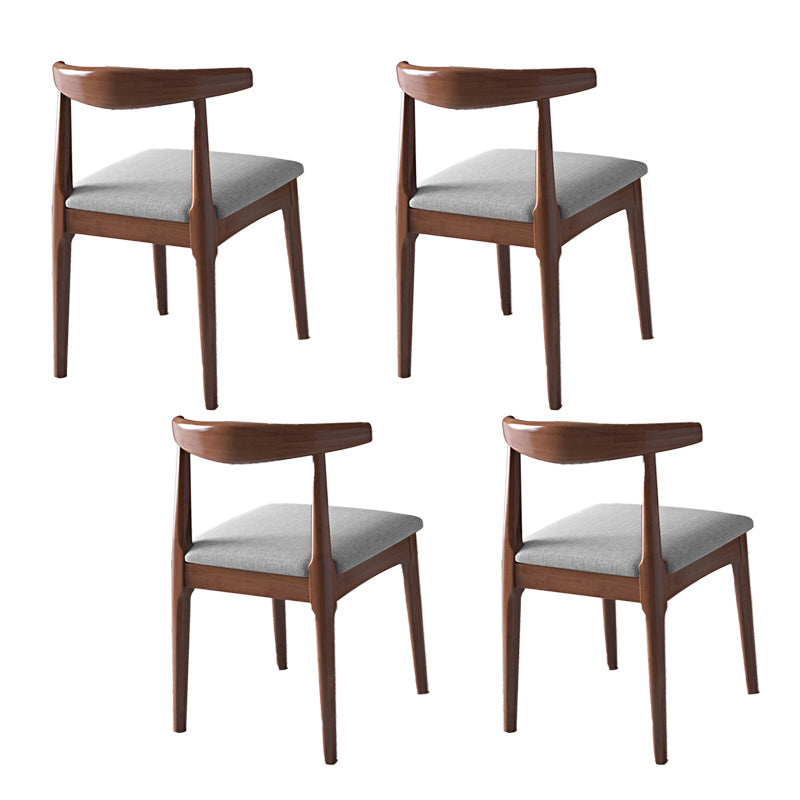 Contemporary Style Dining Wooden Chairs Kitchen Open Back Arm Dining Chairs