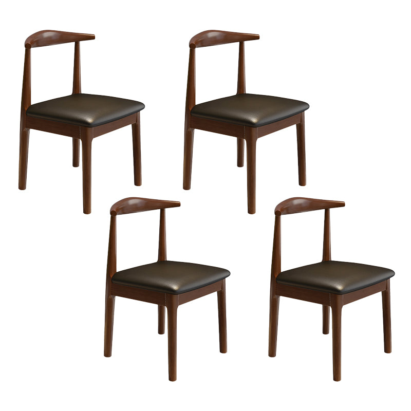 Contemporary Style Dining Wooden Chairs Kitchen Open Back Arm Dining Chairs