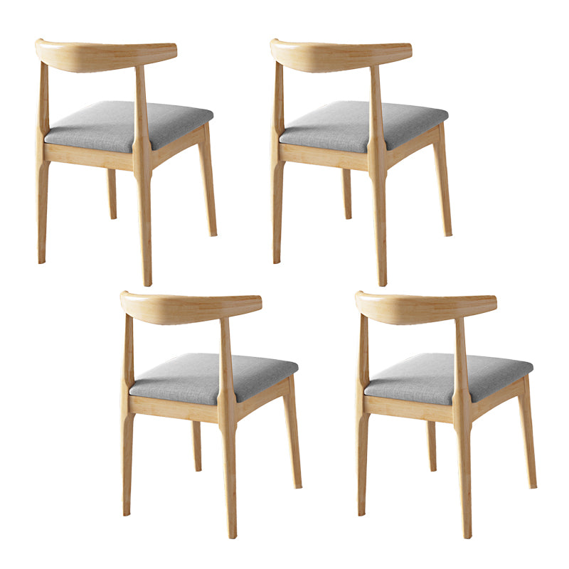 Contemporary Style Dining Wooden Chairs Kitchen Open Back Arm Dining Chairs