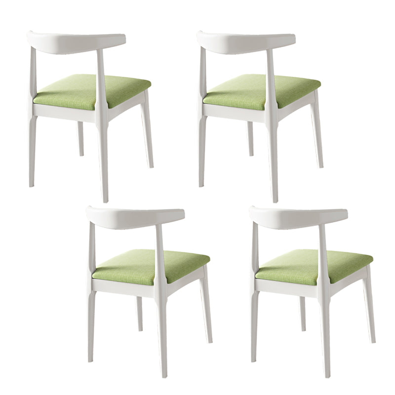 Contemporary Style Dining Wooden Chairs Kitchen Open Back Arm Dining Chairs