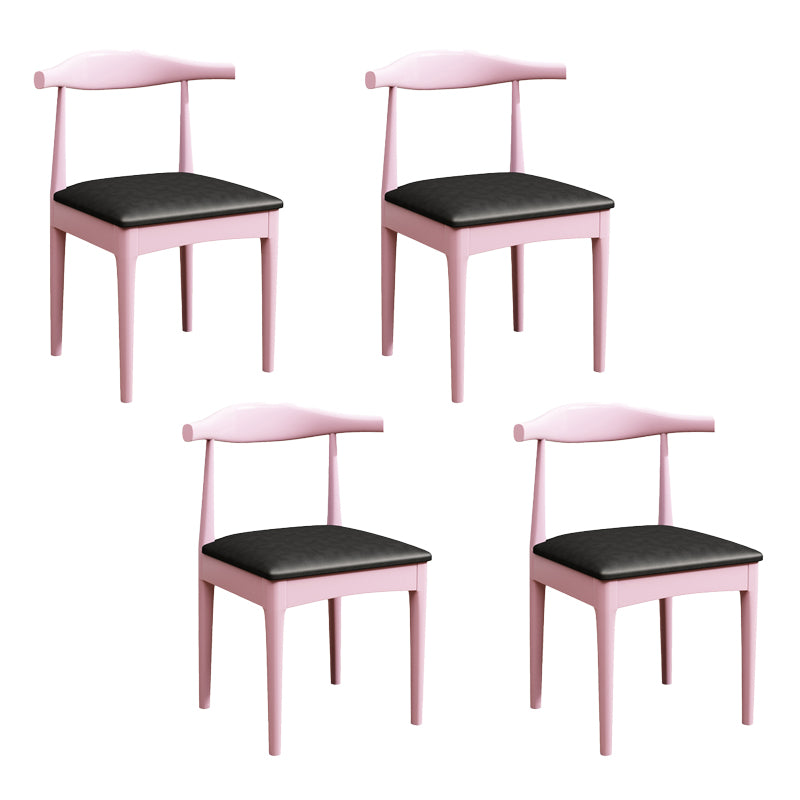 Contemporary Style Dining Wooden Chairs Kitchen Open Back Arm Dining Chairs