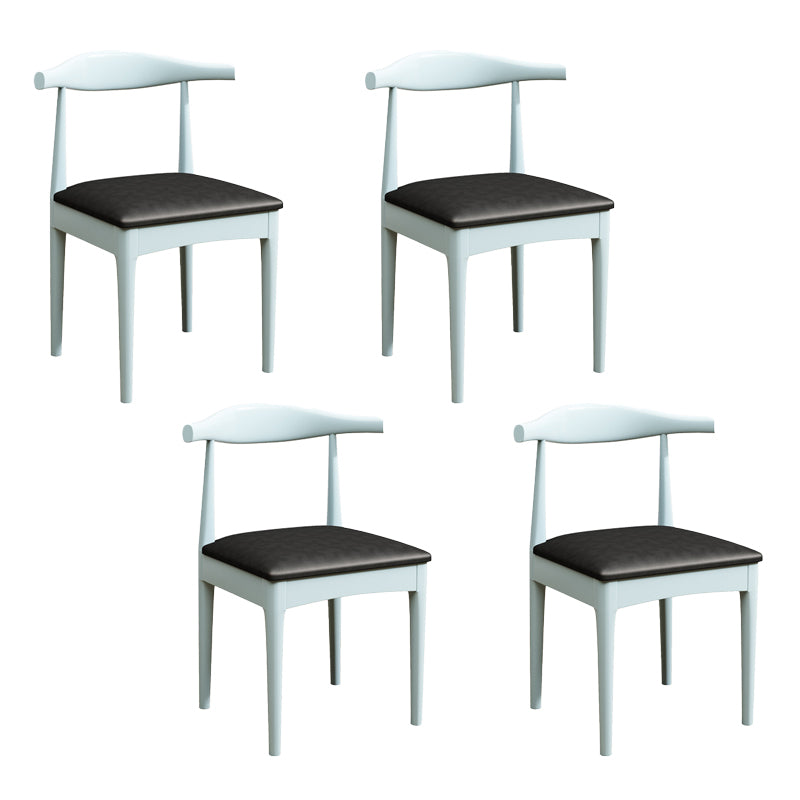Contemporary Style Dining Wooden Chairs Kitchen Open Back Arm Dining Chairs