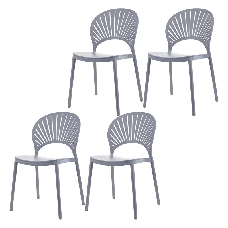 Estilo contemporáneo que cena la cocina plástica de la silla con la parte posterior abierta que cena las sillas sin brazos