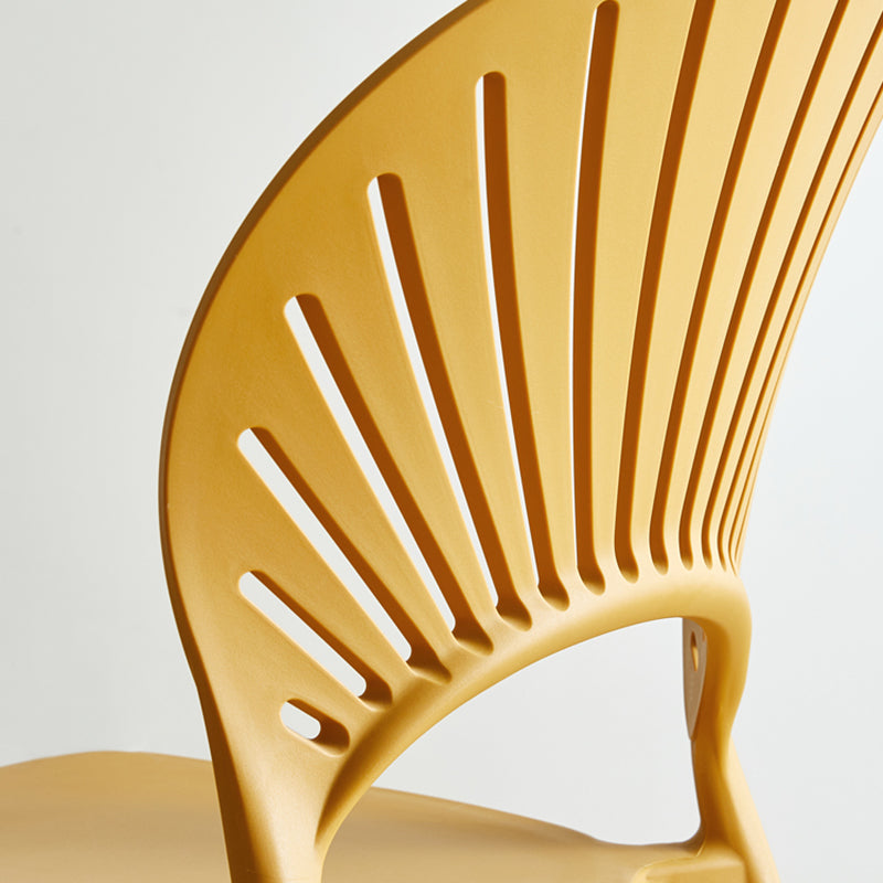 Estilo contemporáneo que cena la cocina plástica de la silla con la parte posterior abierta que cena las sillas sin brazos