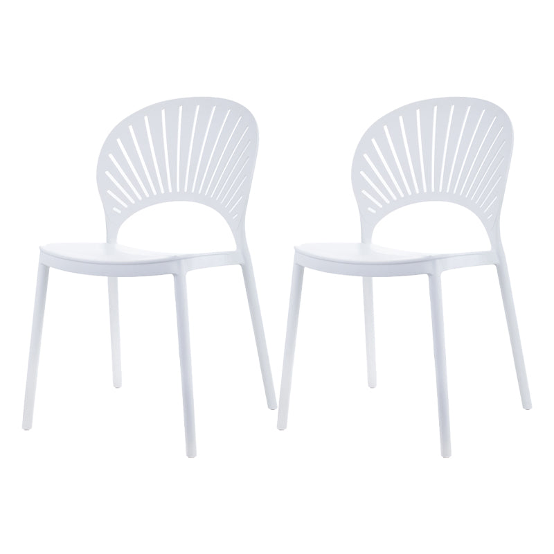 Estilo contemporáneo que cena la cocina plástica de la silla con la parte posterior abierta que cena las sillas sin brazos