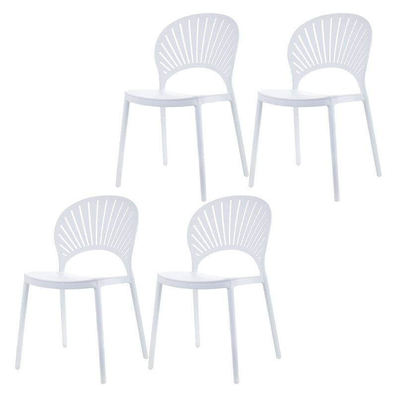 Estilo contemporáneo que cena la cocina plástica de la silla con la parte posterior abierta que cena las sillas sin brazos