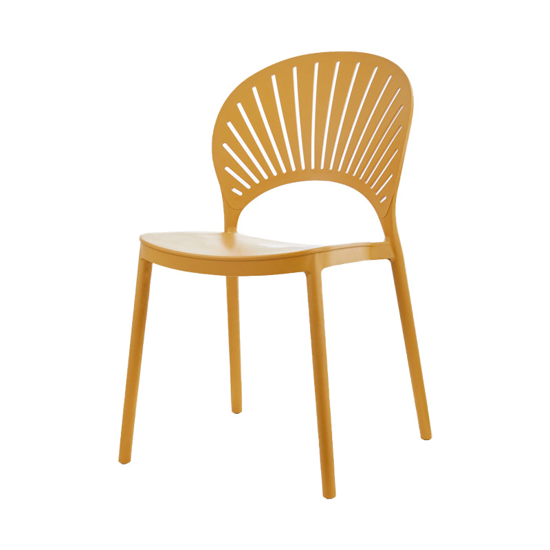 Estilo contemporáneo que cena la cocina plástica de la silla con la parte posterior abierta que cena las sillas sin brazos