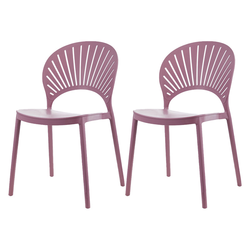 Estilo contemporáneo que cena la cocina plástica de la silla con la parte posterior abierta que cena las sillas sin brazos