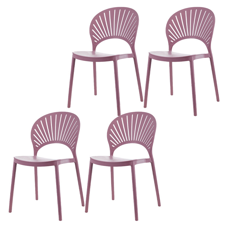 Estilo contemporáneo que cena la cocina plástica de la silla con la parte posterior abierta que cena las sillas sin brazos