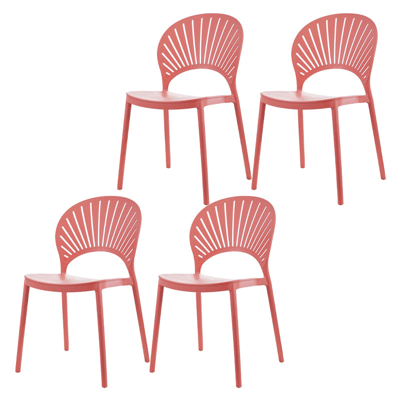 Estilo contemporáneo que cena la cocina plástica de la silla con la parte posterior abierta que cena las sillas sin brazos
