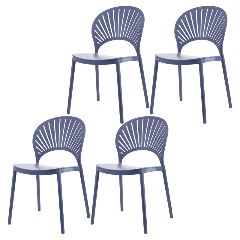 Estilo contemporáneo que cena la cocina plástica de la silla con la parte posterior abierta que cena las sillas sin brazos