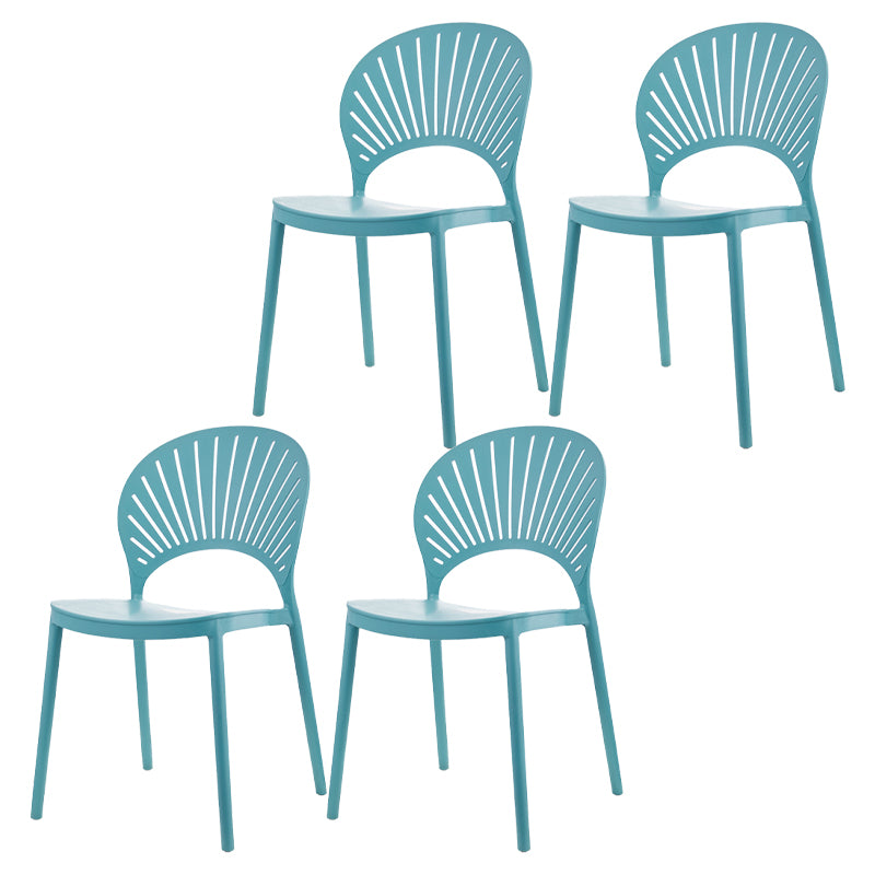 Estilo contemporáneo que cena la cocina plástica de la silla con la parte posterior abierta que cena las sillas sin brazos