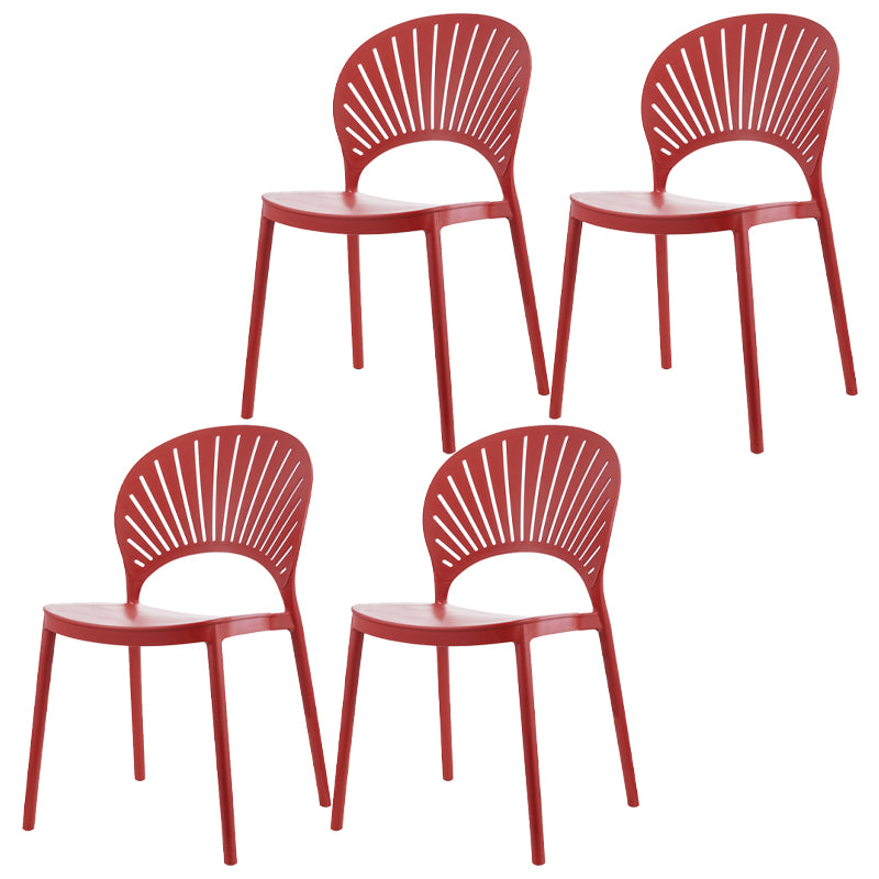 Estilo contemporáneo que cena la cocina plástica de la silla con la parte posterior abierta que cena las sillas sin brazos