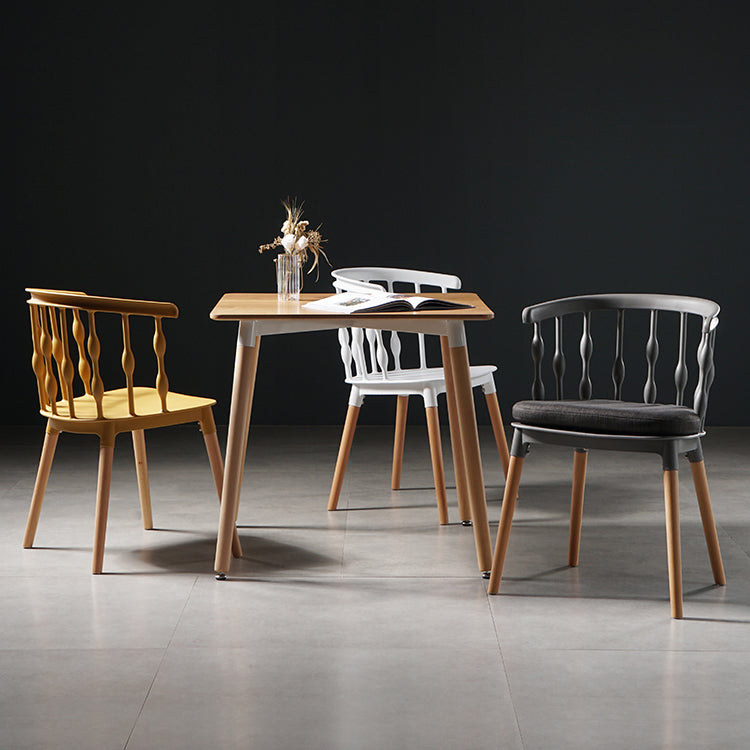 Estilo moderno que cena la silla de madera del brazo lateral del respaldo de la cocina de la silla