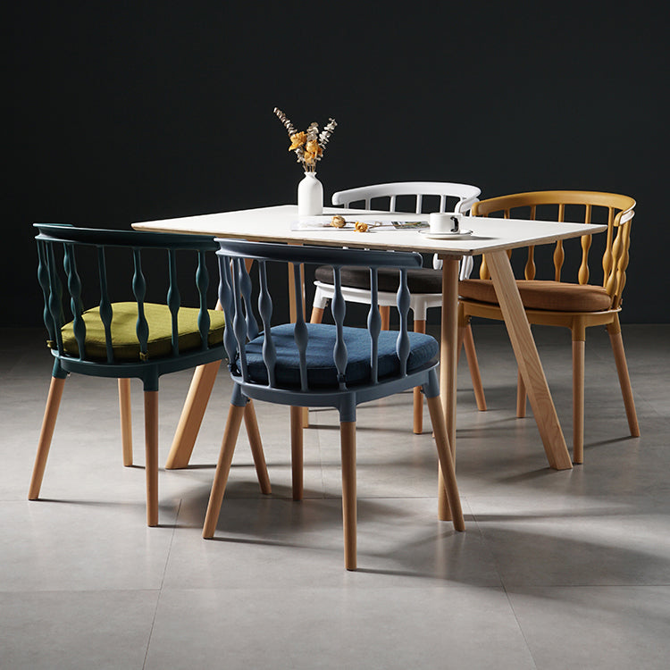 Estilo moderno que cena la silla de madera del brazo lateral del respaldo de la cocina de la silla