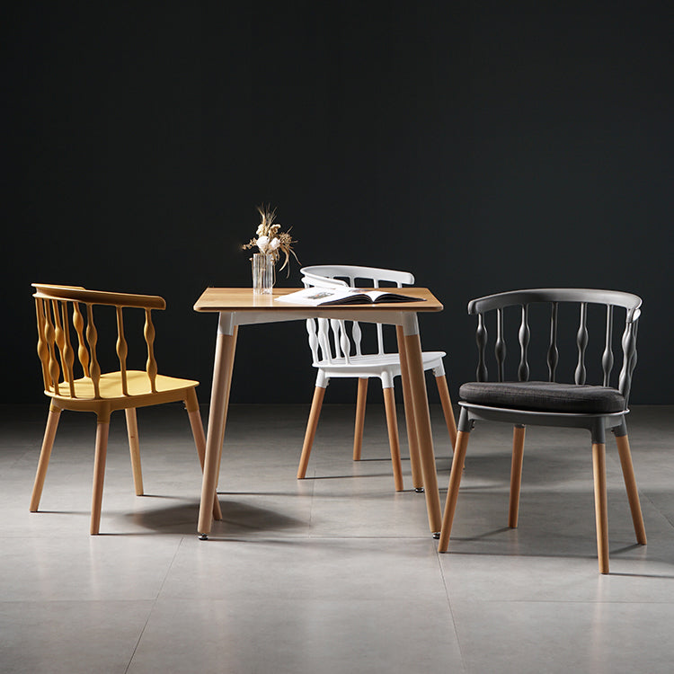 Estilo moderno que cena la silla de madera del brazo lateral del respaldo de la cocina de la silla