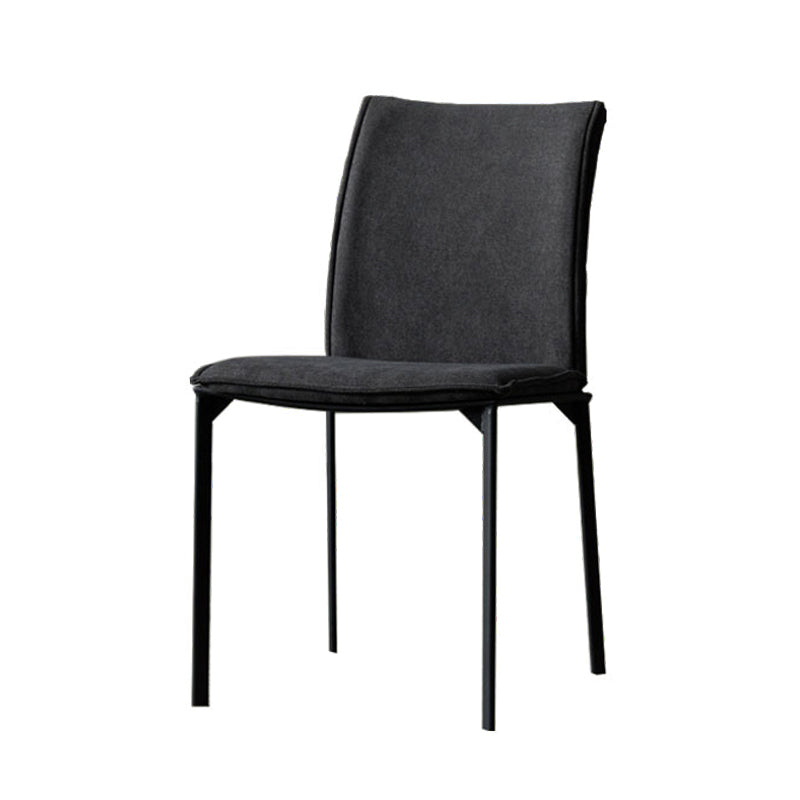 Silla de comedor de estilo moderno, sillas laterales sin brazos de comedor de metal para cocina