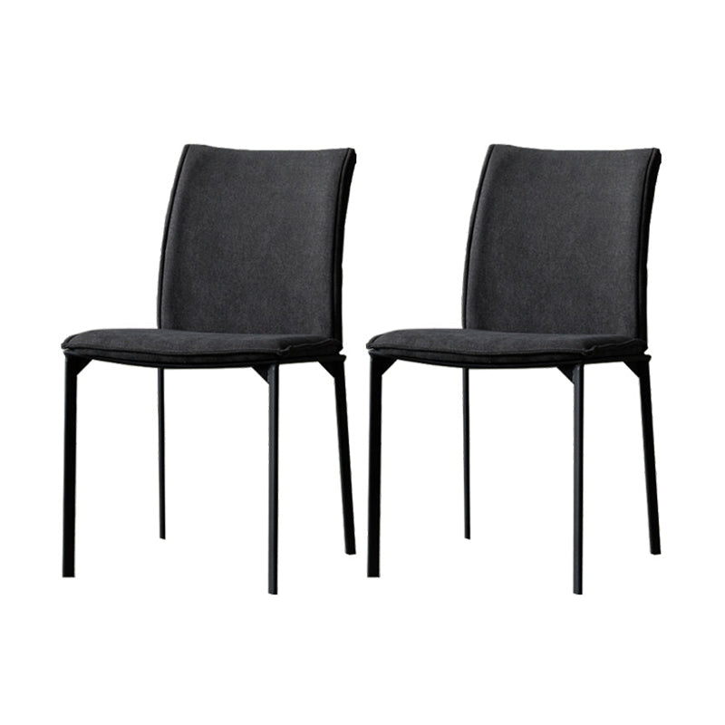 Silla de comedor de estilo moderno, sillas laterales sin brazos de comedor de metal para cocina