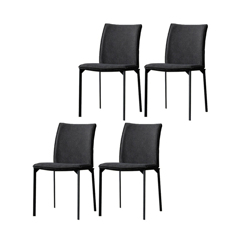 Silla de comedor de estilo moderno, sillas laterales sin brazos de comedor de metal para cocina